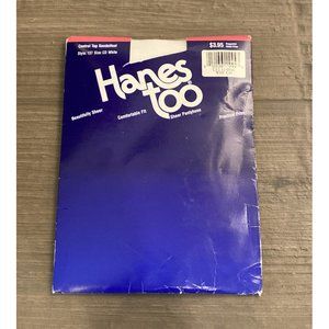 Hanes Too! Sandalfoot Control Top Pantyhose Style 137 Size CD Color WHITE NOS